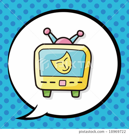 tv doodle, speech bubble tv doodle, speech bubble 18969722