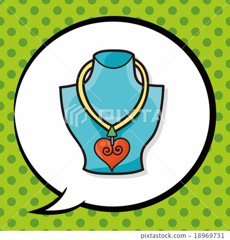 necklace doodle, speech bubble necklace doodle, speech bubble 18969731