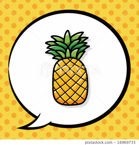 fruits pineapple doodle, speech bubble fruits pineapple doodle, speech bubble 18969735