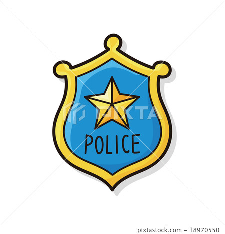 police badge doodle 18970550