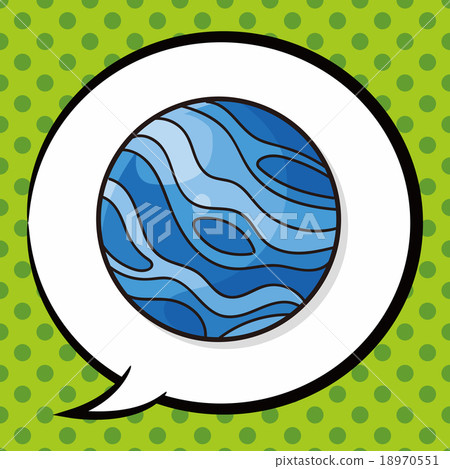 planet doodle, speech bubble 18970551