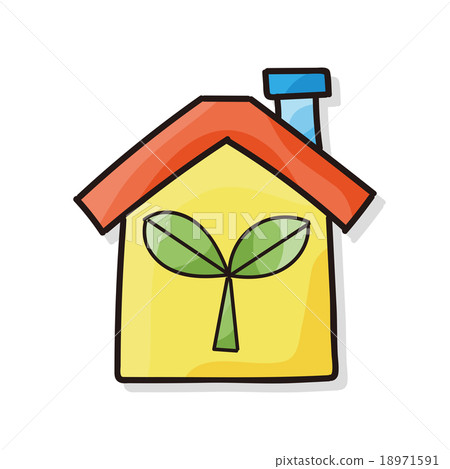 green house doodle green house doodle 18971591