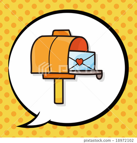 letter doodle, speech bubble 18972102