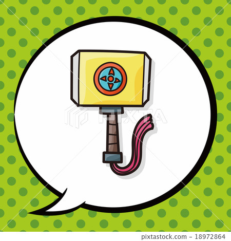 weapon hammer doodle, speech bubble weapon hammer doodle, speech bubble 18972864