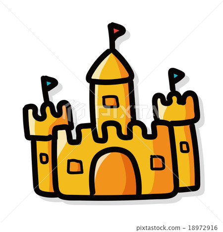 castle color doodle castle color doodle 18972916