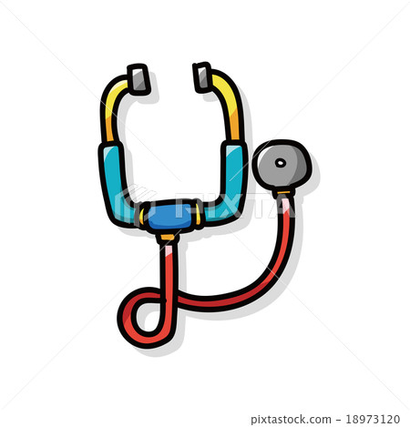 Stethoscope color doodle 18973120