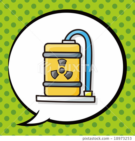 nuclear power doodle, speech bubble 18973253