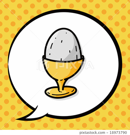 egg cup color doodle, speech bubble egg cup color doodle, speech bubble 18973790