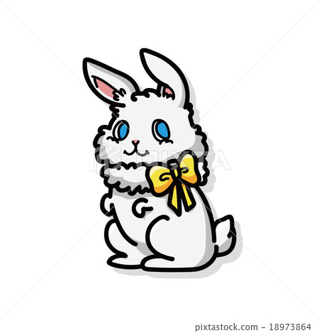 rabbit doodle-插圖素材[18973864] - PIXTA圖庫