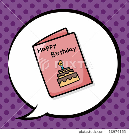 birthday card doodle, speech bubble birthday card doodle, speech bubble 18974163