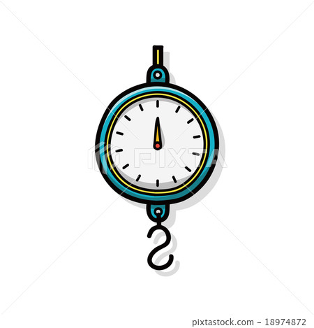 Fishing weighing doodle 18974872