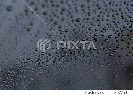 Rain rop on glass 18977513