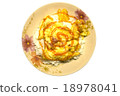isolated Omelette with rice and sauce 18978041