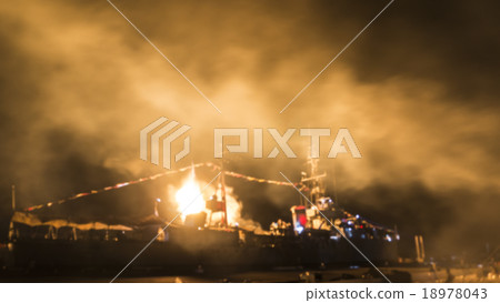 blur warship explosion at night 18978043
