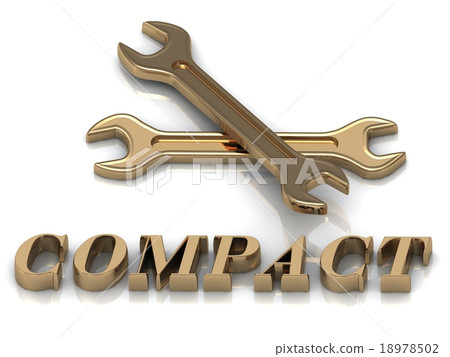 COMPACT- inscription of metal letters and 2 keys 18978502
