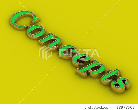 Concepts - inscription of golden letters 18978505