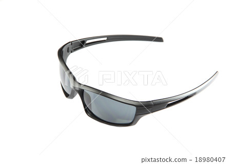 closeup black sunglasses isolated. 18980407