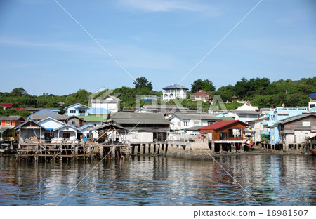 Coastal villages on the island. 18981507