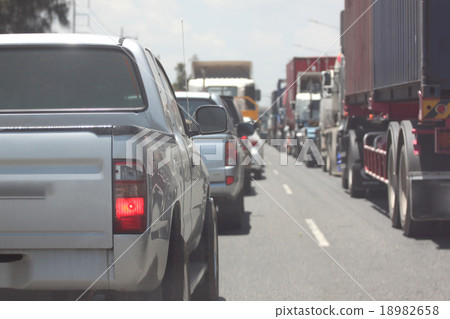 The car in traffic jam. The car in traffic jam. 18982658