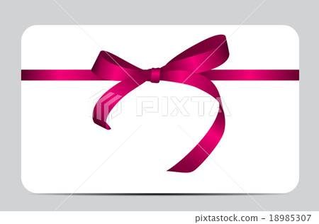 Card with Red Gift Ribbon. Vector illustration 18985307