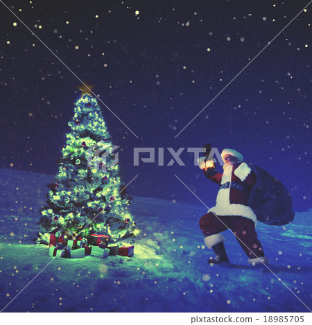 Santa Claus Christmas Tree Concept 18985705