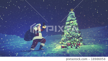 Santa Claus Christmas Tree Concept 18986058