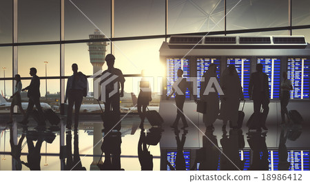 Business People Airport Terminal Travel Departure Concept 18986412