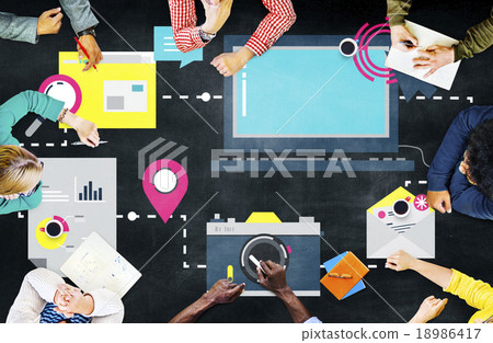 Digital Device Computer Connecting Internet Online Concept 18986417