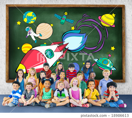 Rocket Launch Space Outerspace Planets Concept 18986613