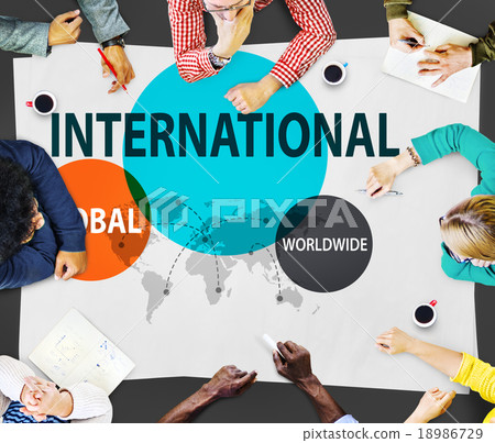 International Global Community Worldwide Trading Concept 18986729