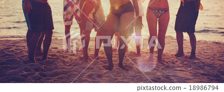 People Celebration Beach Party Summer Holiday Vacation Concept 18986794