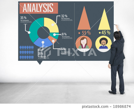 Analysis Analytic Marketing Sharing Graph Diagram Concept 18986874