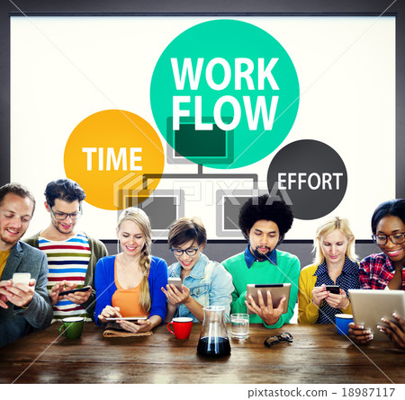 Stock Photo: Workflow Effort Implement Efficiency Business Concept