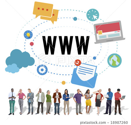 WWW Web Internet Online Connection Concept WWW Web Internet Online Connection Concept 18987260