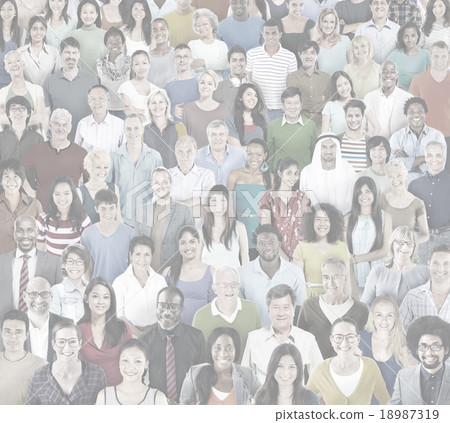 Multiethnic Variation Ethnicity Crowd People Concept 18987319