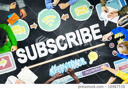 Subscribe Follow Registration Support Media Concept Subscribe Follow Registration Support Media Concept 18987538