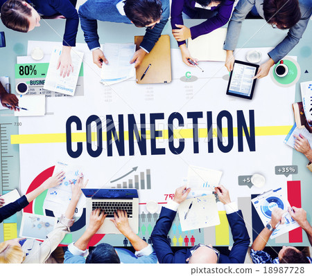 Stock Photo: Connection Link Networking GLobal Communication Concept