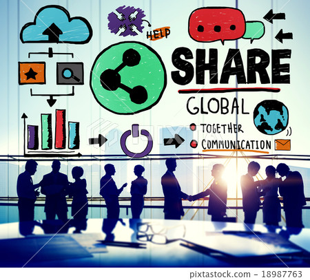 Share Social Media Connection Social Networking Communication Co 18987763