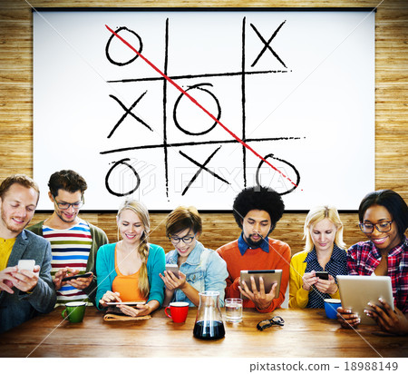 Leisure Game Tic Tac Toe Competition Challenge Winner Concept 18988149