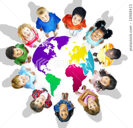 Global Globalization World Map Environmental Concservation Conce 18988413