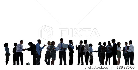 Silhouettes of Business People Working Concept 18988506