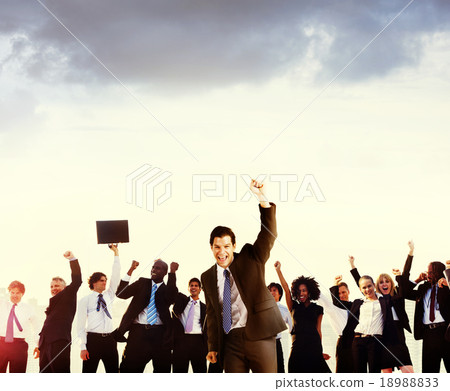 Business People Corporate Celebration Success Concept Business People Corporate Celebration Success Concept 18988833