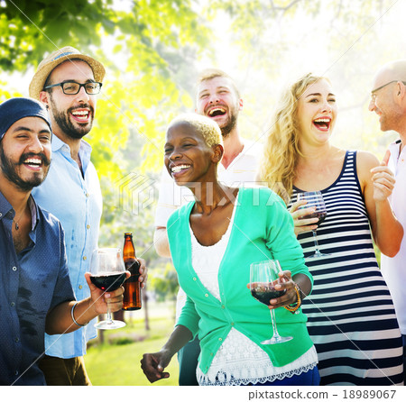 Diverse People Friends Hanging Out Drinking Concept Diverse People Friends Hanging Out Drinking Concept 18989067