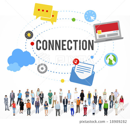 Connection Community Teamwork Technology Concept Connection Community Teamwork Technology Concept 18989282