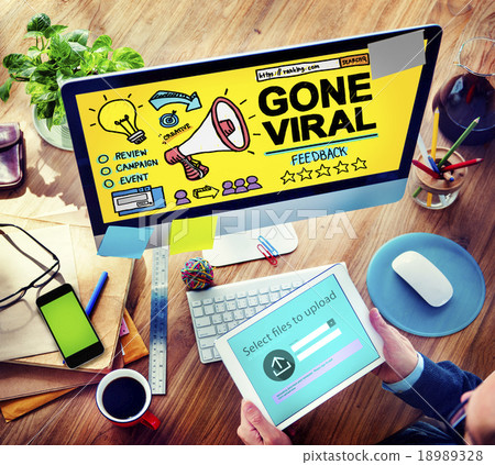 Gone Viral Popular Famous Share Post Concept Gone Viral Popular Famous Share Post Concept 18989328