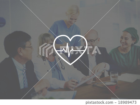 Doctor Meeting Corporate Healthcare Heartbeat Pulse Concept Doctor Meeting Corporate Healthcare Heartbeat Pulse Concept 18989473