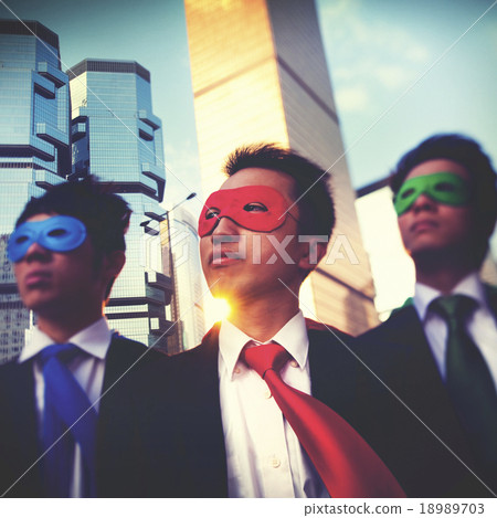 Businessmen Corporate Superhero City Concept 18989703