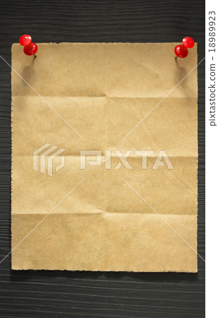 folded note paper on wood folded note paper on wood 18989923