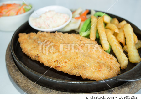 fried breaded fish steak fried breaded fish steak 18995262