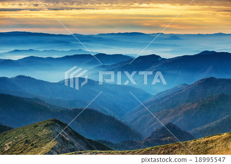 Blue mountains and hills Blue mountains and hills 18995547